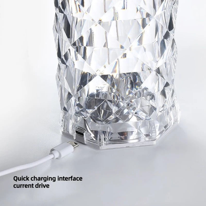 16 Colors Rose Rays Crystal Diamond Table Lamp 🔥HOT NOW🔥