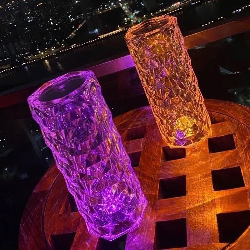 16 Colors Rose Rays Crystal Diamond Table Lamp 🔥HOT NOW🔥